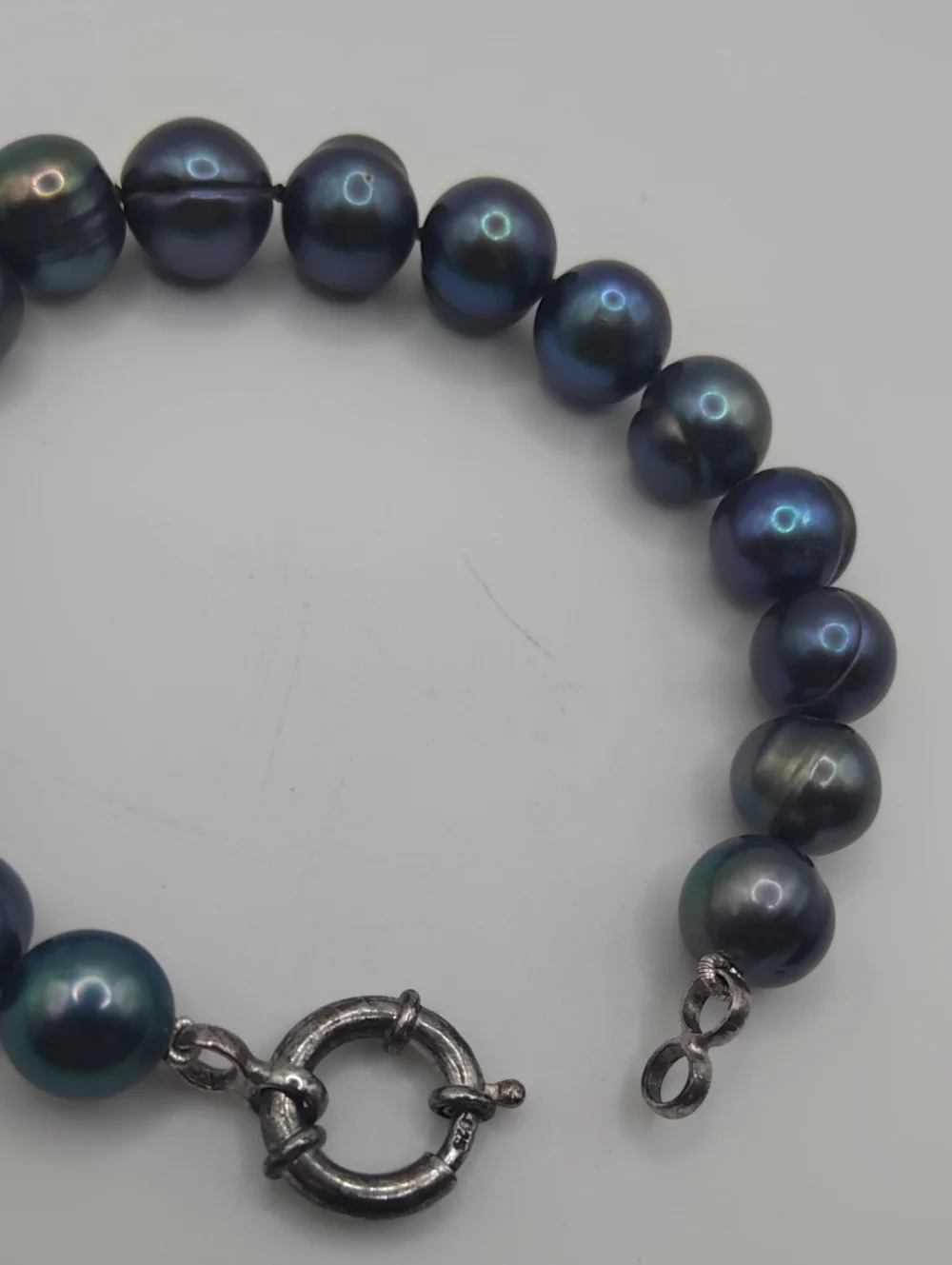 Peacock Pearl 925 Bracelet 7.5 Inches